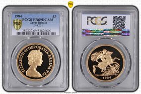 1984 £5 S-SE1 St. George PR69DCAM