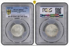 1937-D 2 Mk J-366 MS65