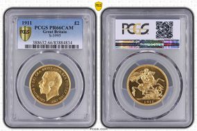 1911 £2 S-3995 PR66CAM