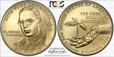 2017-W $5 Boys Town MS70