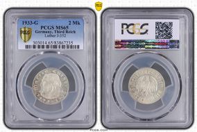 1933-G 2 Mk Luther J-352 MS65