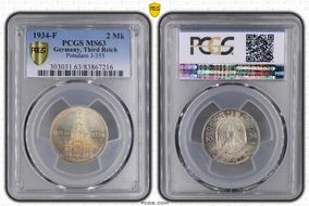 1934-F 2 Mk Potsdam J-355 MS63