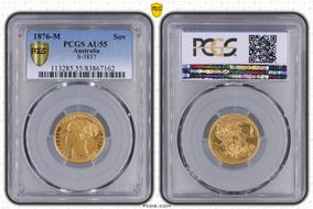 1876-M Sov S-3857 AU55