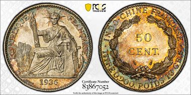 1936 50C Lec-261 MS67
