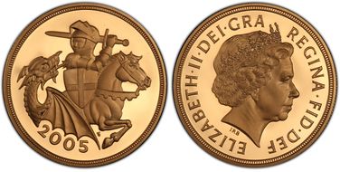 2005 £5 S-SE10 St. George PR70DCAM