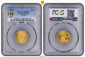 1821 Sov S-3800 MS65