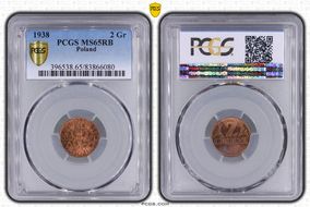 1938(w) 2 Gr MS65RB