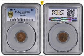 1889-A 1C Gad-88 F-104 MS64RB