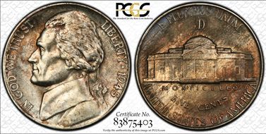 1945-D 5C DDO FS-101 MS65FS