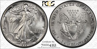 1988 $1 Silver Eagle MS69