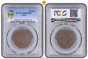 1842 8 Mar KM-531.3 Segovia MS62BN