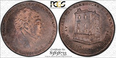 1804 Tk 1/4D DH-1063 Middlesex, Orchard's MS64RB