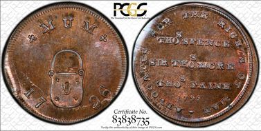 1795 Tk 1/4D DH-1116 Middlesex, Spence's MS65RB