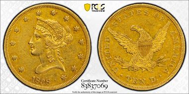 1838 $10 AU53