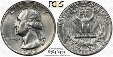 1947 25C DDO FS-101 AU58