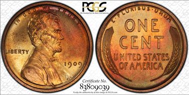 1909 1C Lincoln PR67RB