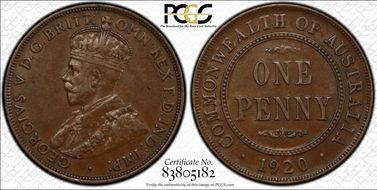 1920  1D No dots AU50BN