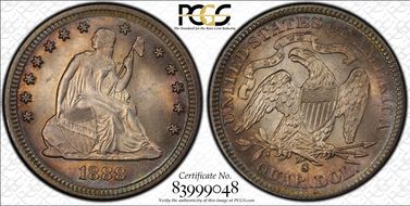 1888-S 25C MS66