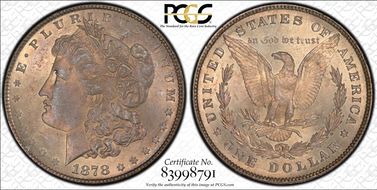 1878 8TF $1 VAM 22 Polished LIB MS64