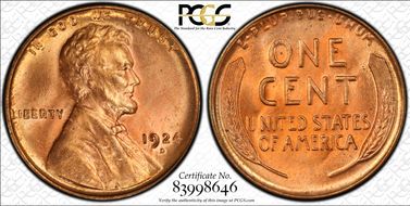 1924-D 1C MS65+ RD