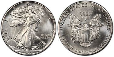 1988 $1 Silver Eagle MS70