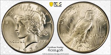 1935 $1 MS64