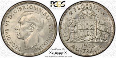 1943-S Florin KM-40  Ag MS63