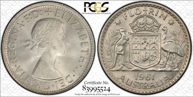 1961(m) Florin MS64