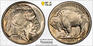 1938-D 5C Buffalo MS67