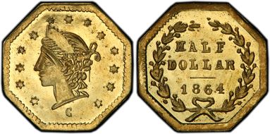 1864 G50C BG-918 MS64