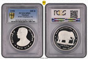 BE-2541-1998 200 B KM-P7 WWF-Elephants Piefort SP69