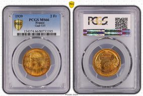 1939 2 Fr Gad-535 F-268 MS66