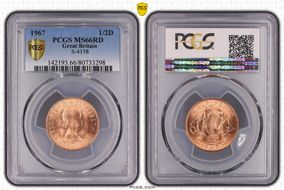 1967 1/2D S-4158 MS66RD