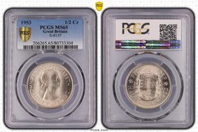 1953 1/2 Cr S-4137 MS65