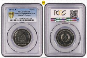 1982-A 5 Mk Goethe's Cottage MS66