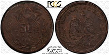 1915 50C Taxco KM-670 AU53BN
