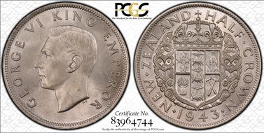 1943 1/2 Cr KM-11  Ag MS64+