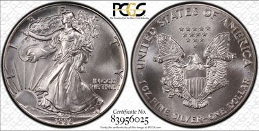 1986 $1 Silver Eagle MS69