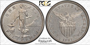 1907-S Peso N1