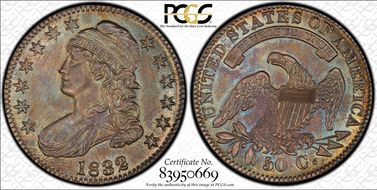 1832 50C O-118 MS64