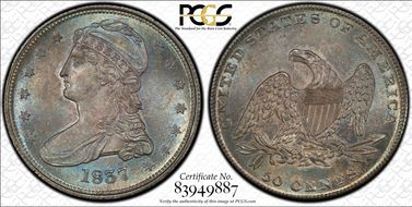 1837 50C GR-8 MS64