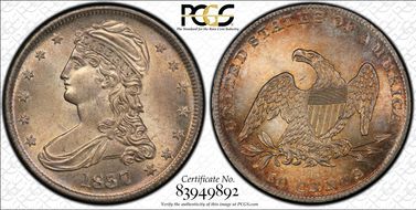 1837 50C GR-19 MS64