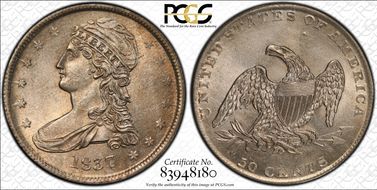 1837 50C GR-21 MS62