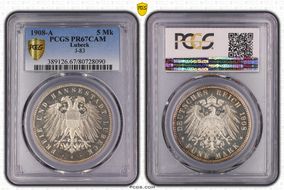 1908-A 5 Mk J-83 PR67CAM