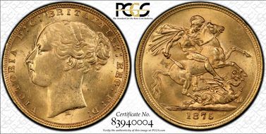 1875-M Sov St. George S-3857 MS63