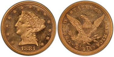 1881 $2.50 MS63+