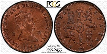 1841 2 Mar KM-532.4 Segovia MS64RB