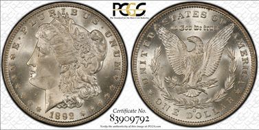 1892-O $1 MS65+