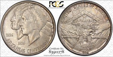 1938 50C Arkansas MS66