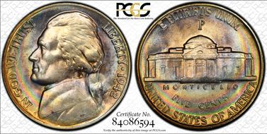 1942-P 5C Silver MS64